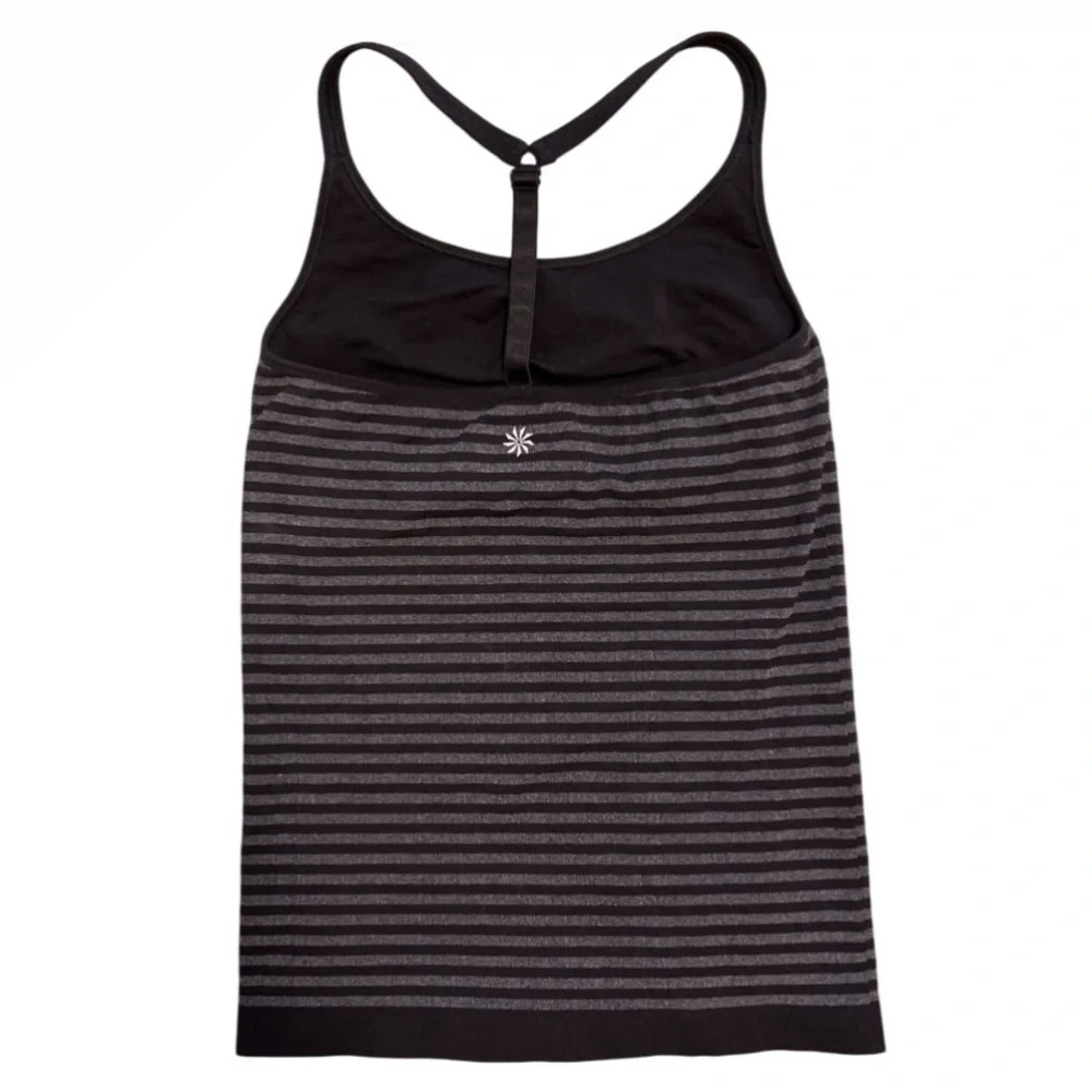ATHLETA Up Tempo Striped Racerback Sports Tank - Size M - Picture 5 of 8